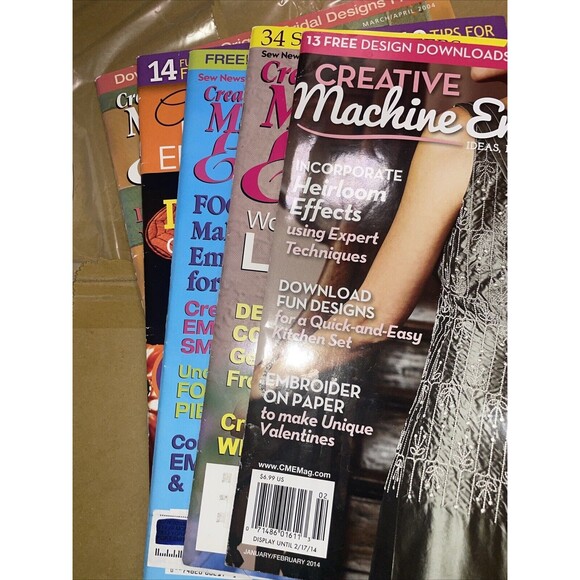 5 Bulk Creative Machine Embroidery Magazine Lot Of 5 Inspirations & Techniques - Picture 2 of 7